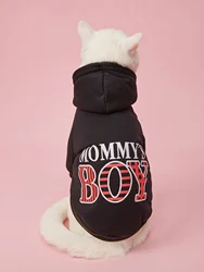Pet Clothes for Dog Cat Puppy Hoodies Coat MOMMY'S BOY Sweatshirt Dog  Outfits for Small Medium Dog Cat