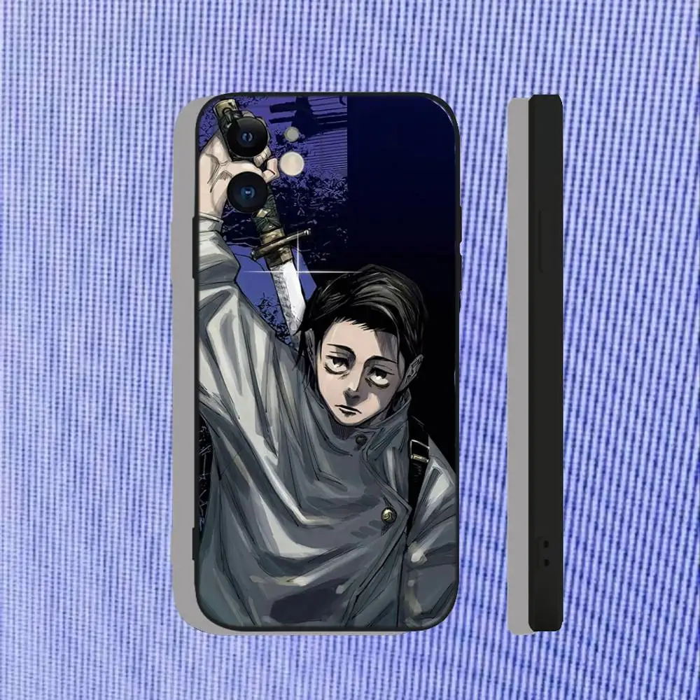 حافظة هاتف Jujutsu Kaisen Okkotsu Yuta لهاتف iPhone 17,16,15,14,13,12,11,Pro,Max,Plus,Air,X,XS,XR,SE,8,7,Mini,Soft Black Funda
