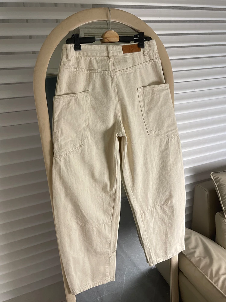 

Parisian Sle Wide Leg Casual Jeans Men Summer Loose Straight Workwear Trousers Knife American Loose Fit Straight Jeans