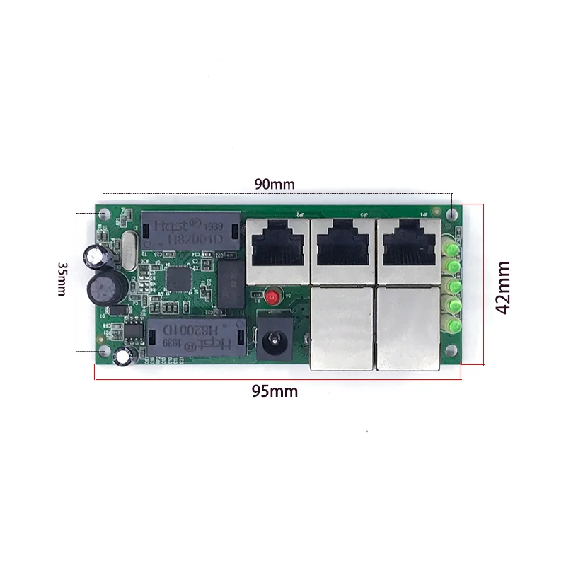 Placa de circuito de interruptor ethernet de 10/100mbps para módulo, placa PCBA de 5 puertos, placa base OEM, interruptor ethernet 5 RJ45