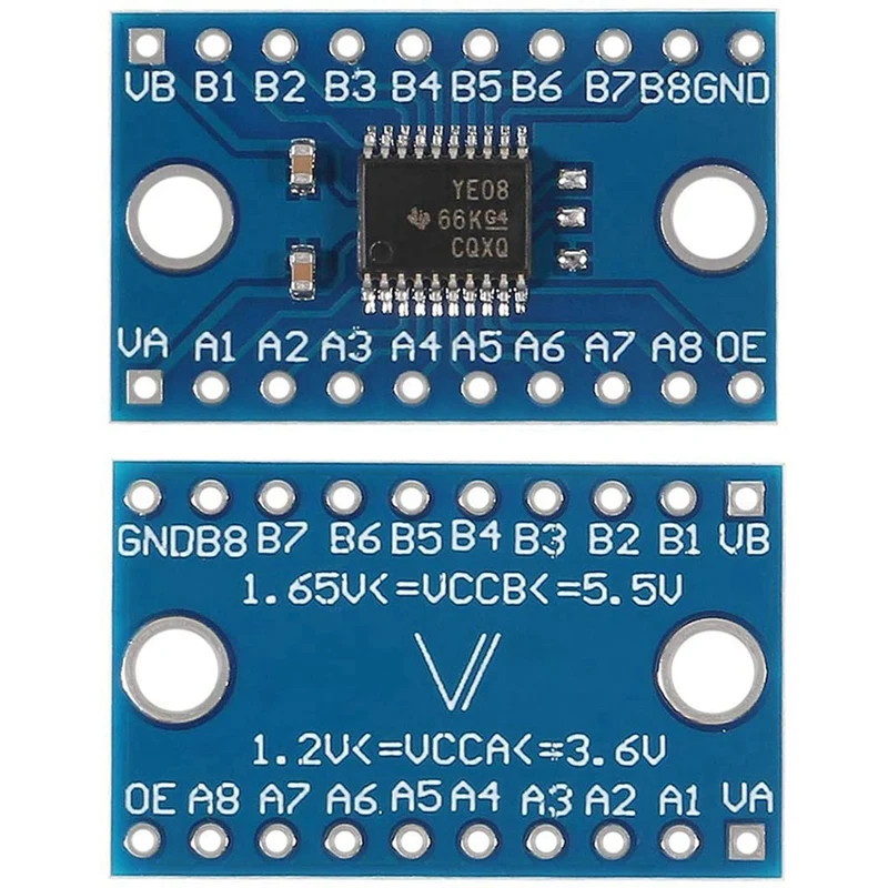 Conversor bi-direcional para Arduino, TXS0108E, 8 canais nível módulo de conversão, alta velocidade, Full Duplex, 8 Way, 20pcs