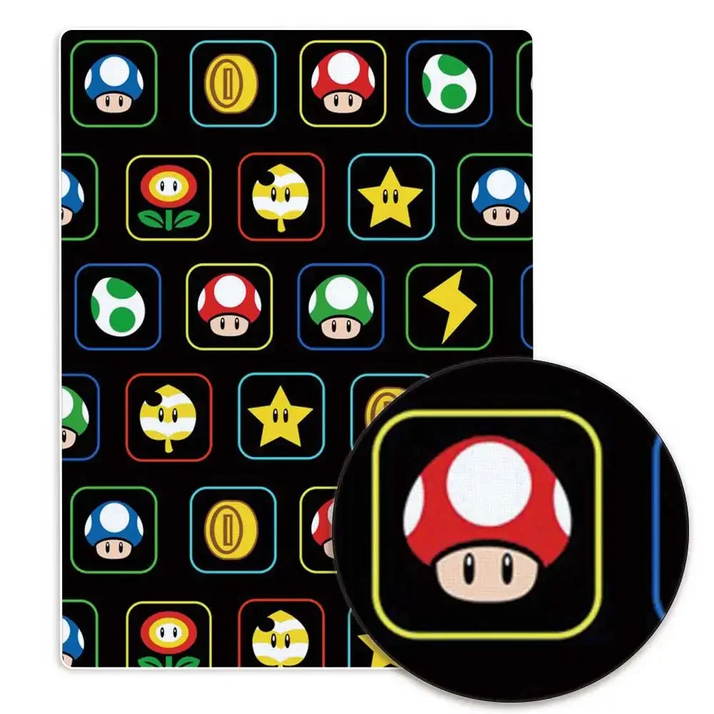 Mario game Fabric140*50cm Handmade Sewing Patchwork Quilting Baby Dress Home Sheet Printed Fabric Fabric Sewing Kids