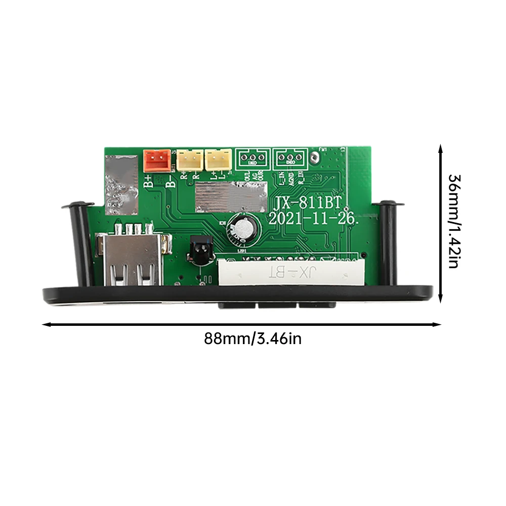 Papan Dekoder Bluetooth MP3 2*20W Stereo dengan Amplifier Daya DC 6-18V Dekoder FM dengan Panggilan Rekaman Motherboard Lossless