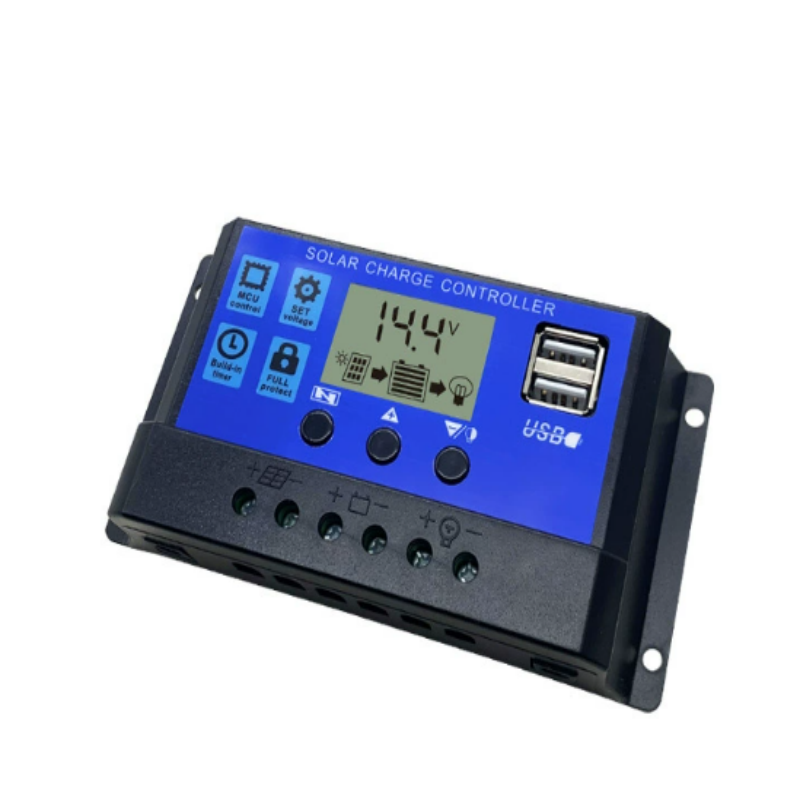 12V/24V 10A 30A PWM Solar Charge Controller - Adjustable LCD Display Timer Setting MPPT Controller for Wholesale Hot Sale 