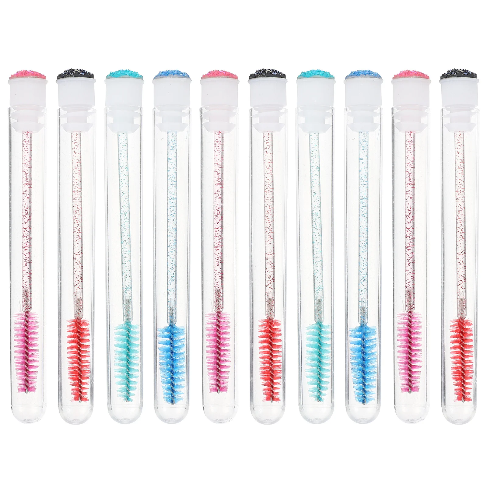 Brosses à cils compactes, Tubes de Mascara avec baguette ABS pour la croissance des cils, teinture des sourcils, crème de ligne des cheveux, outil de maquillage de voyage, 10 pièces