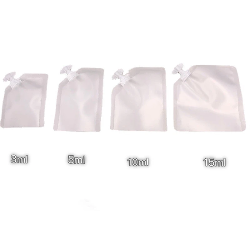 100pcs Sample Sachet Mini Spouted Pouch Frosted Transparent Empty Cosmetics Bottle Sealed Makeup Lotion Cream Sample Bag