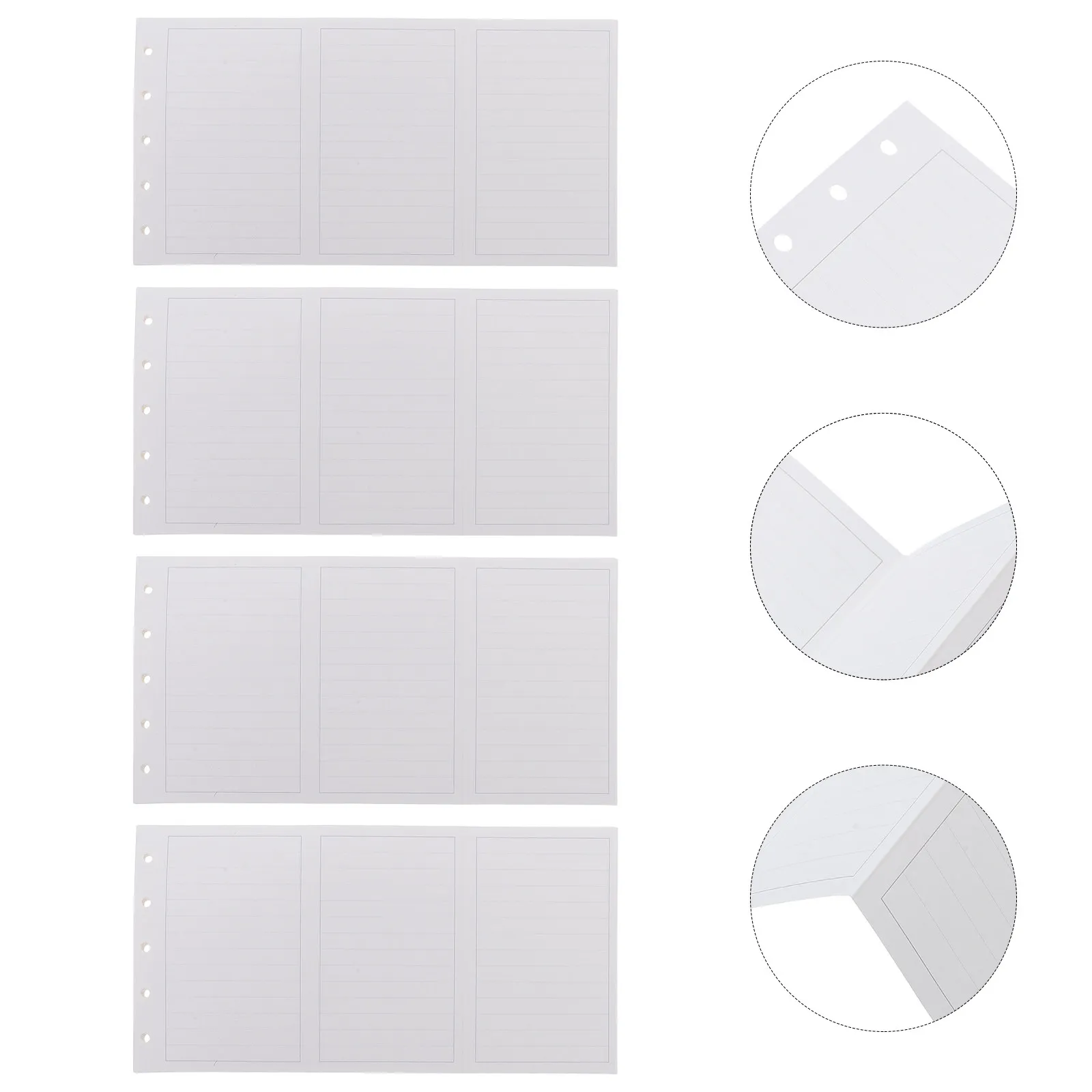 

20 шт. сменных блоков для карманных блокнотов формата M5, трехслойные, на 5 кольцах, линованные вкладыши для ежедневников и планировщиков, гибкие листы для организации