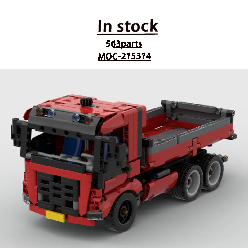 

MOC-215314 Urban New Classic Semi-Trailer Dump Truck Building Block Model 563 parts Boys Children's Birthday Christmas Toy Gift