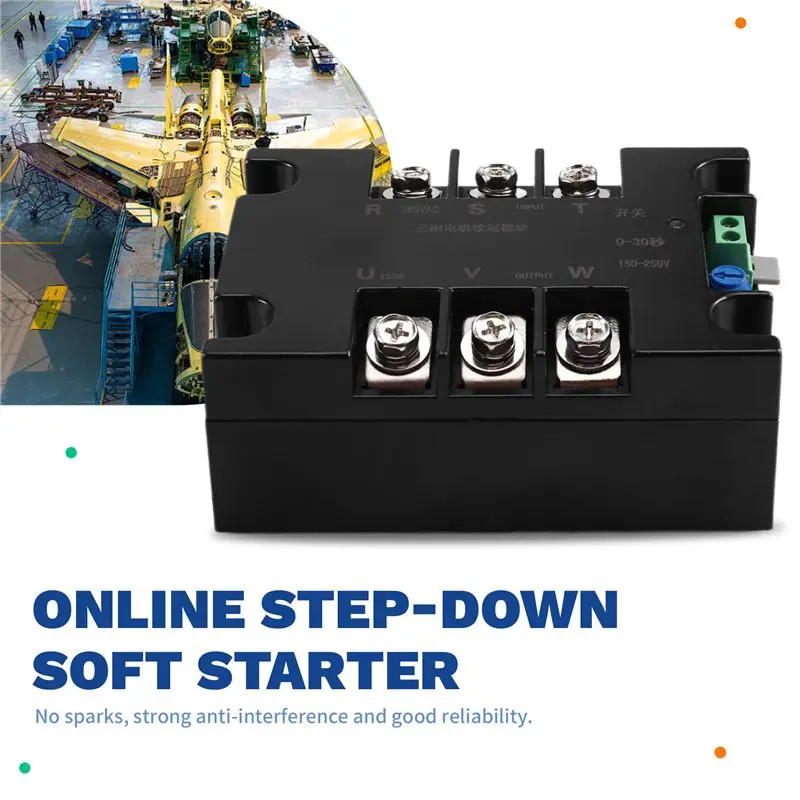 B03C-Three-Phase Motor Soft Start Module Soft Start Cabinet Soft Stop Slow Start Online Step-Down Soft Starter 30WA-R1 3KW