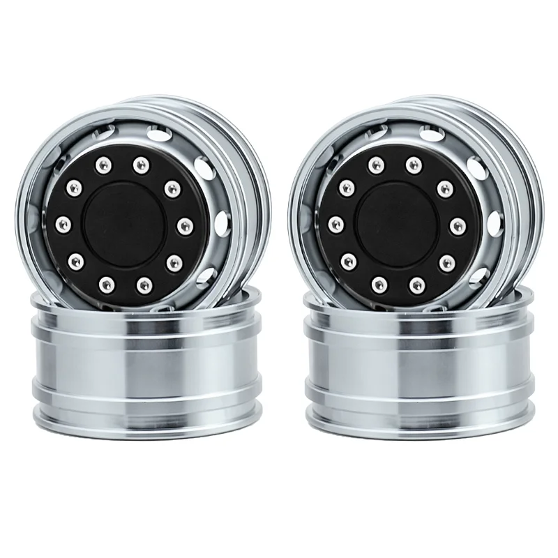 1 Pair Hexagonal Power/bearing Unpowered Metal Front Wheel Hub for 1/14 Tamiya RC Truck for SCANIA 770S for VOLVO FH16