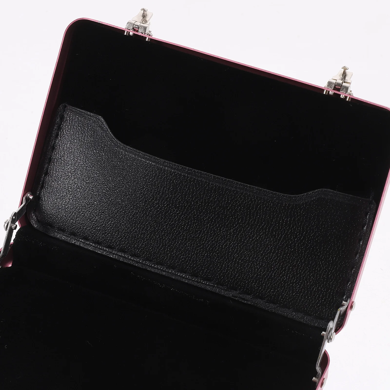 

1pc Business Card Box Metal Case For Index Cards Storage Organizer Safe Box Shape Snap Closure Clamshell Desktop Holder Office
