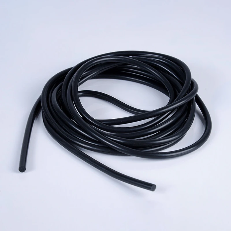 1/5/10 Meters Black Solid Silicone Round Strip High Temperature Resistant Round Sealing Waterproof Strip Φ0.8mm-30mm