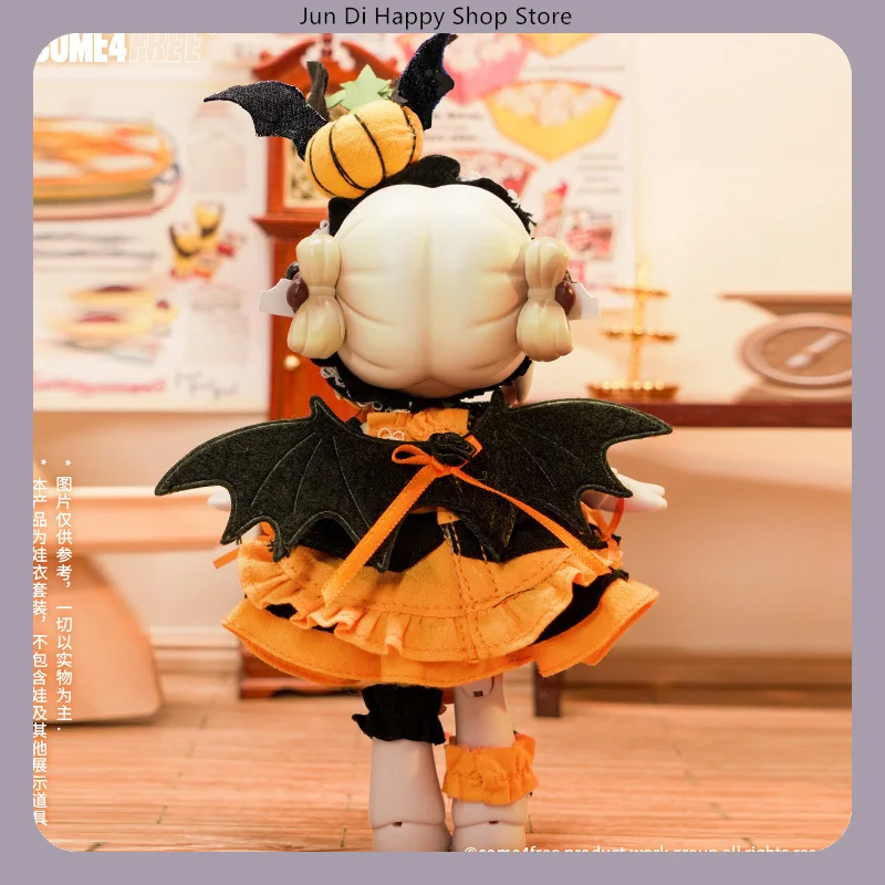 COME4FREE سلسلة الحلوى اليقطين BJD ملابس دمى 1/12 فستان لطيف الزي لفستان الدمية OB11