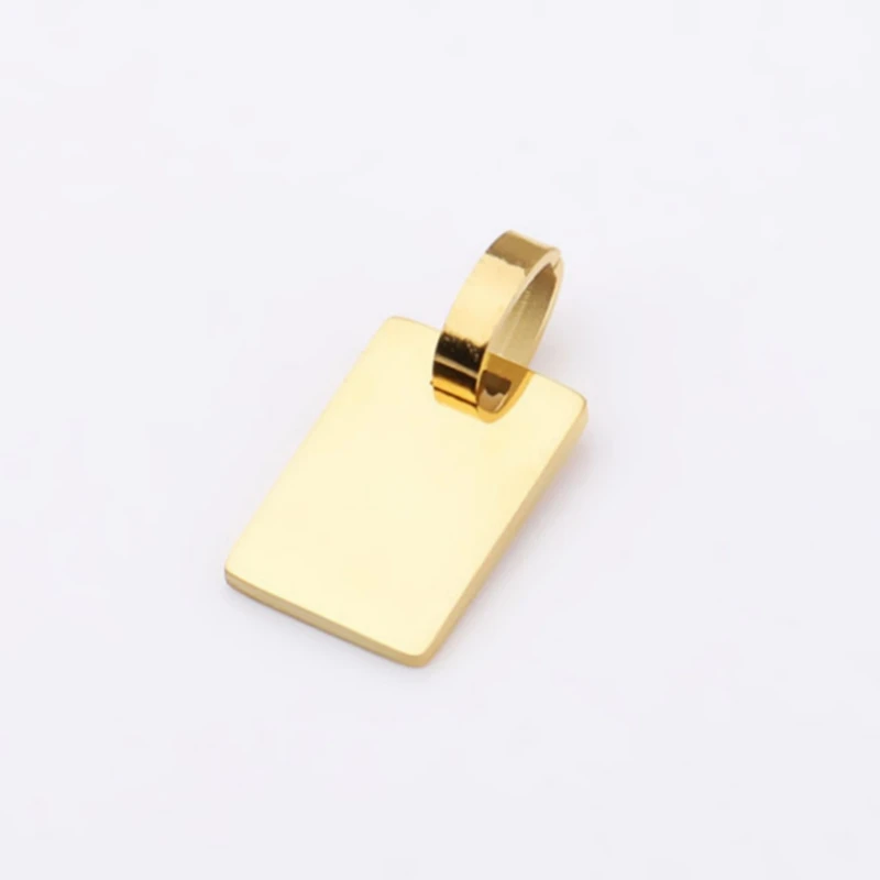 New 20Pcs 15*10mm Rectangle Charms Mirror Polish Stainless Steel Charms For DIY Making Necklace Bracelets Keychain Jewelry