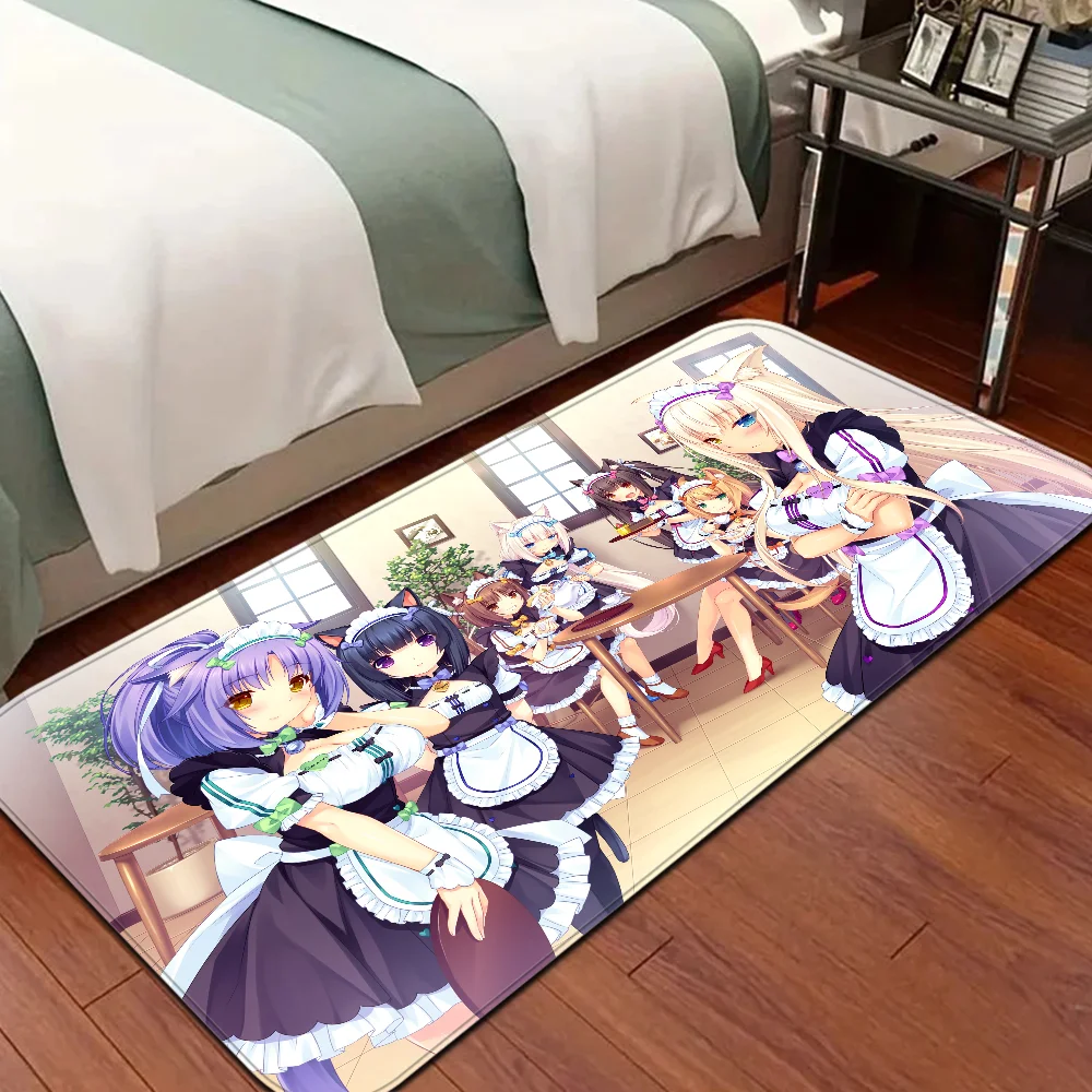 Anime Nekopara Movie Kitchen Mat Kids Room Bedroom Decoration Balcony Anti-Slip Doormat Living Room Alfombra