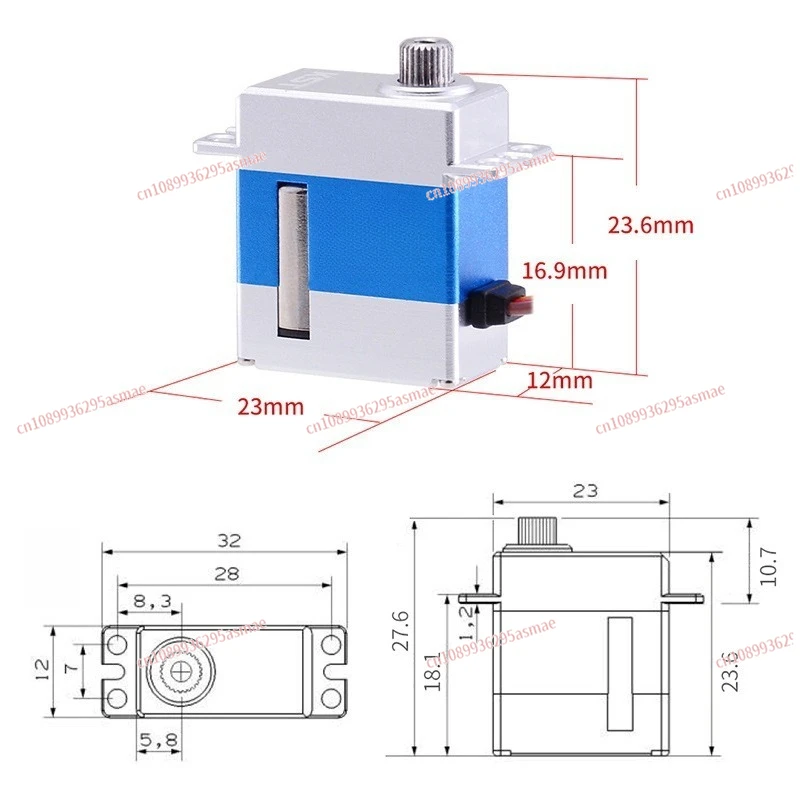 450-480 Class Helicopter Swashplate Servo DS315MG 4.8kg High Voltage Metal Coreless Digital Servo