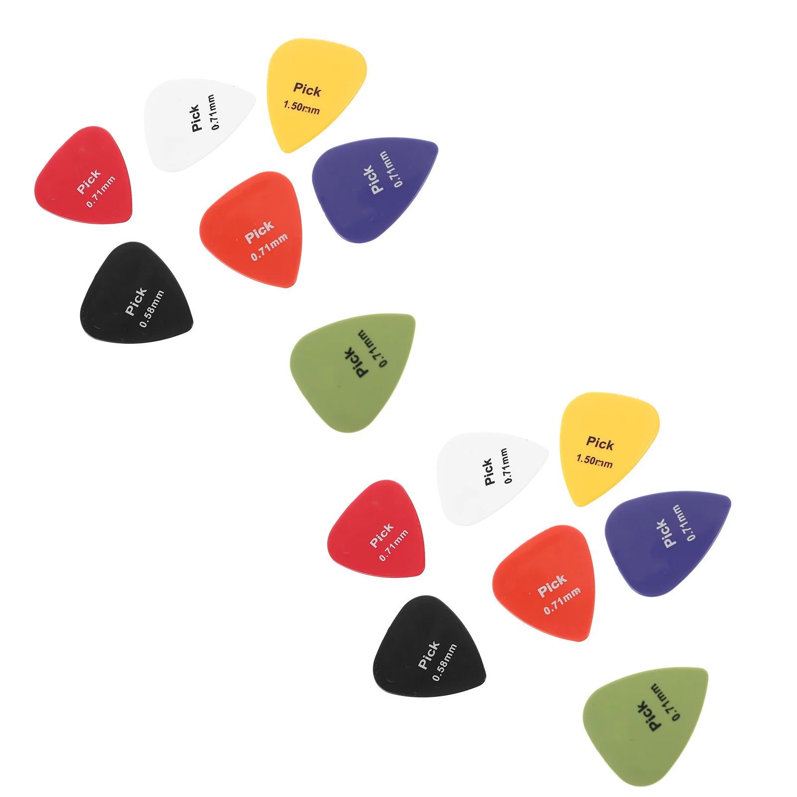

50pcs Guitar Picks Kit Thick Triangle Small Size For Acoustic Electric Bass Ukulele Durable Lightweight Music Instrument