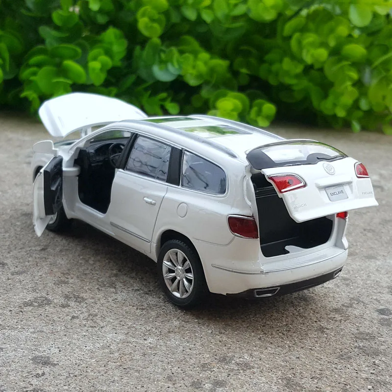 1:32 Buick Enclave SUV Alloy Car Model Diecast Metal Toy Vehicles Car Model Sound and Light High Simulation Collection Gift