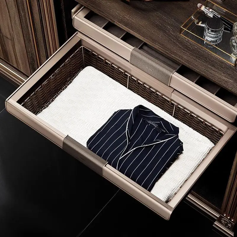 

Wardrobe basket cloakroom storage frame damping trim rack