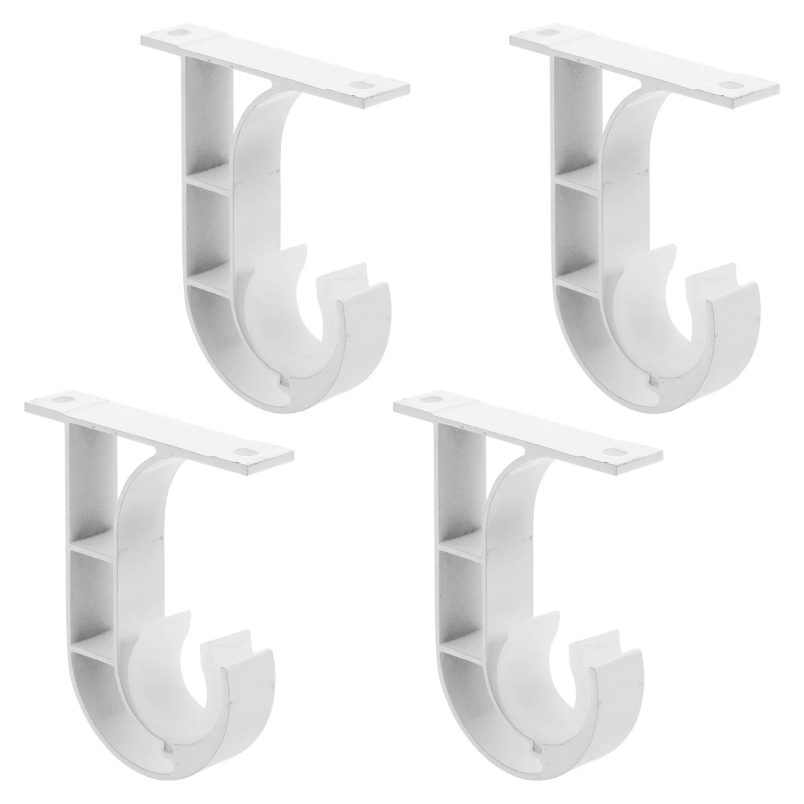 

4Pcs Ceiling Curtain Rod Brackets Set Sturdy Mount Holder for Residential Commercial Spaces Easy Install Hardware