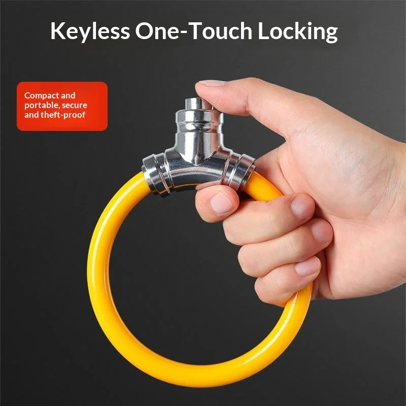 Anti-theft Bicycle Lock With 2 Keys Portable Bicycle Padlock Motorcycle Scooter Road Bike Cable Clasp Cycling Accessories