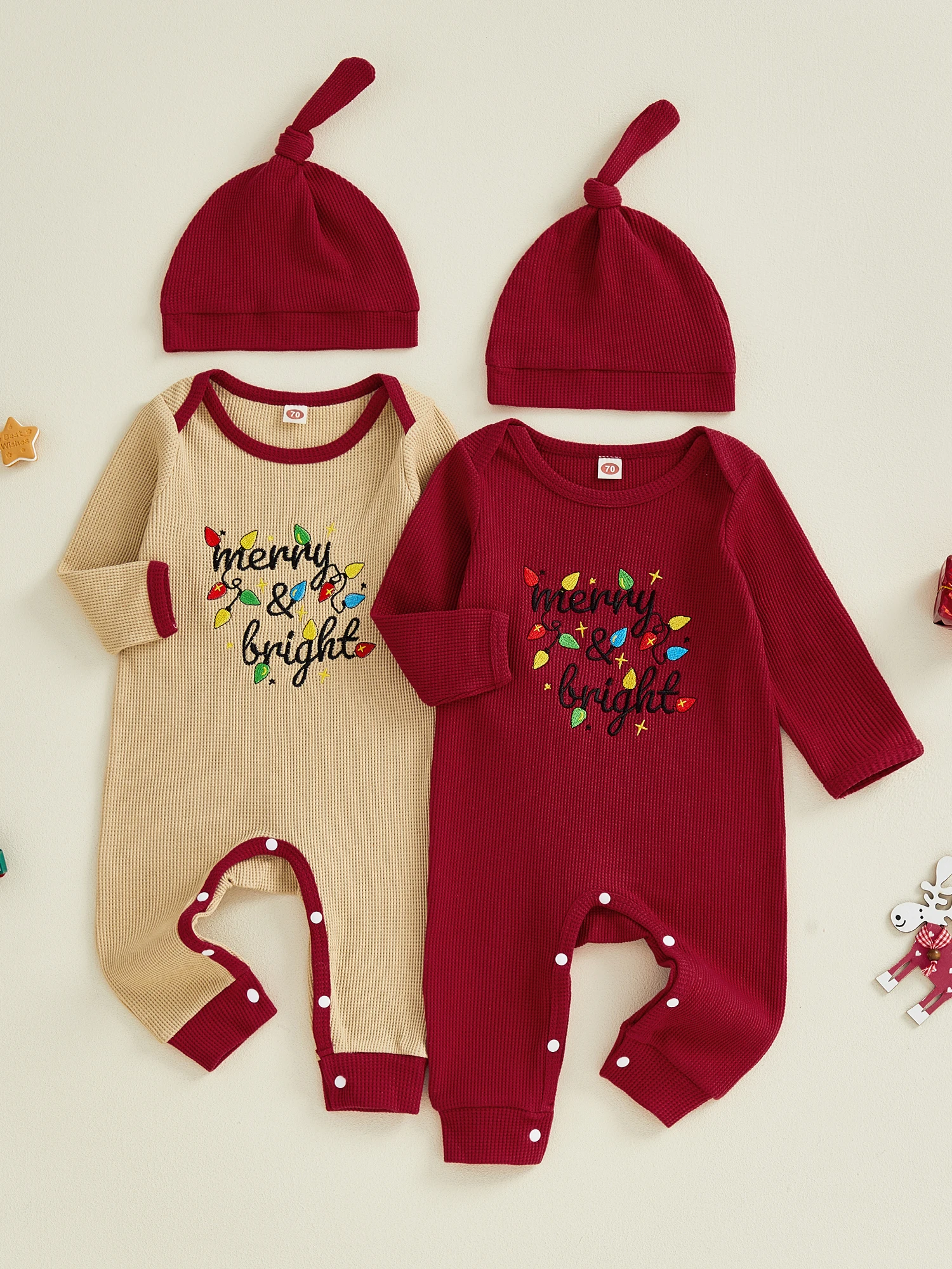 طفل فتاة الشتاء الرنة سترة فستان ندفة الثلج طباعة كم طويل جولة الرقبة متماسكة البلوز مع بوم بوم قبعة ووشاح #4