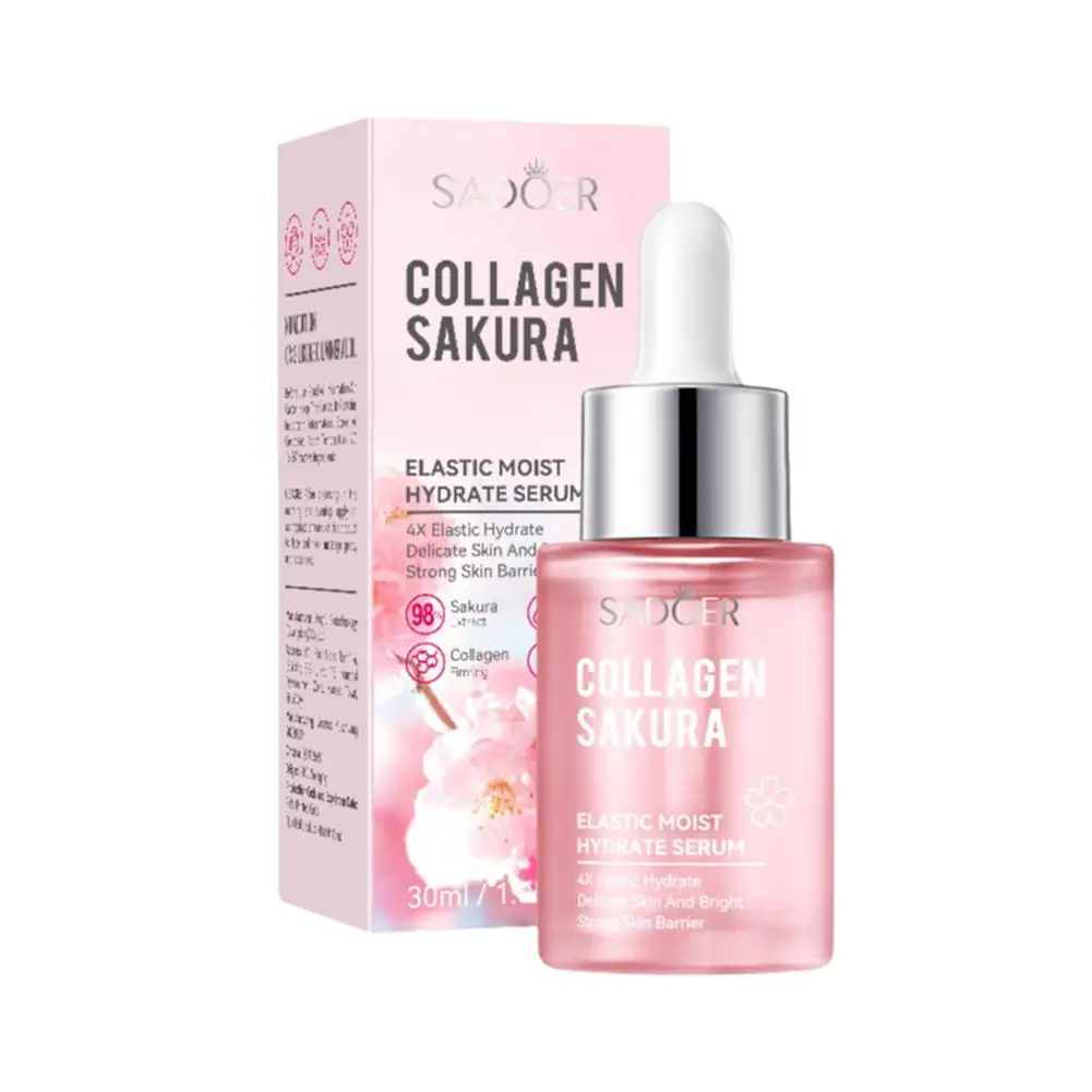 30ml Centella Sakura vitamina C ácido hialurónico suero Facial cuidado de la piel Facial hidratante esencia Facial reafirmante M6A1