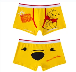 Disney Pooh Bear Cosplay Costume Underpants Boxer Shorts Man Cotton Male Panties Breathable Funny Mens Underwear Prop