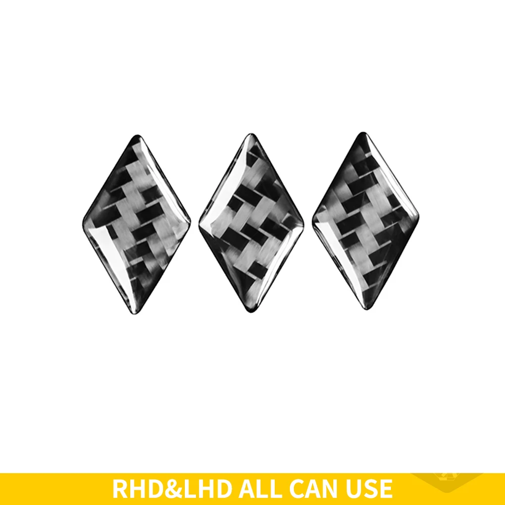 For Mitsubishi Lancer EVO X Logo Cover Badge Emblem Carbon Fiber Stickers 3Pcs For Lancer GTS GT ES 2008-2016