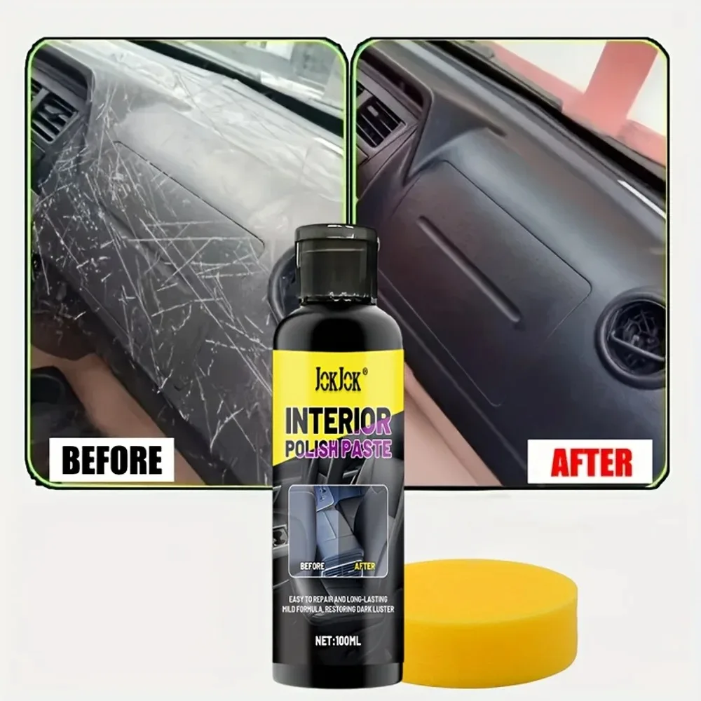 Deep Shine Car Interior Renewal Wax - High Quality ABS Resin Coating for Dashboard, Bumper, Seat & Tire Liners - Reus