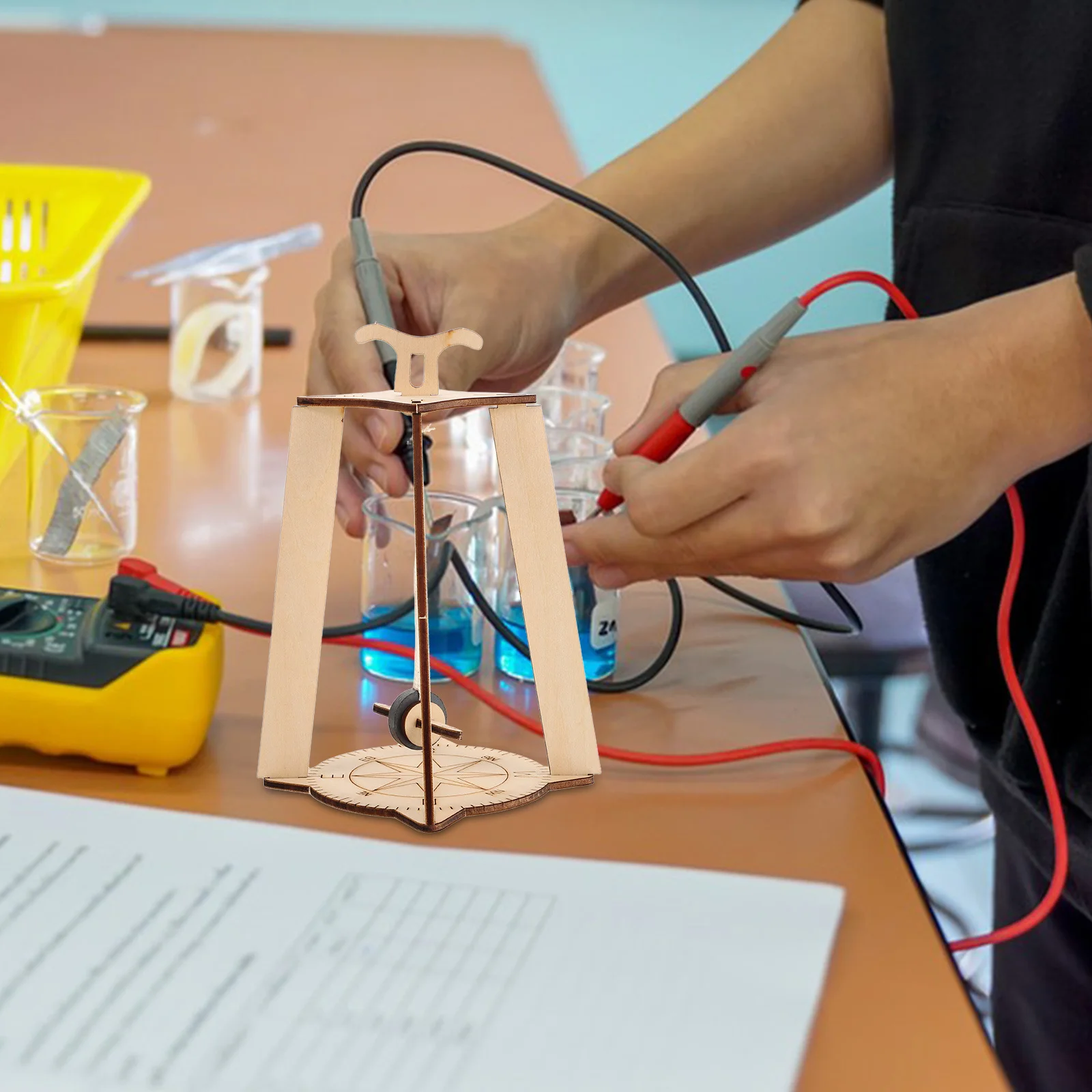 DIY Wooden Floating Compass Kit for Kids Science Experiment 3D Puzzle Building Educational Project Hands on