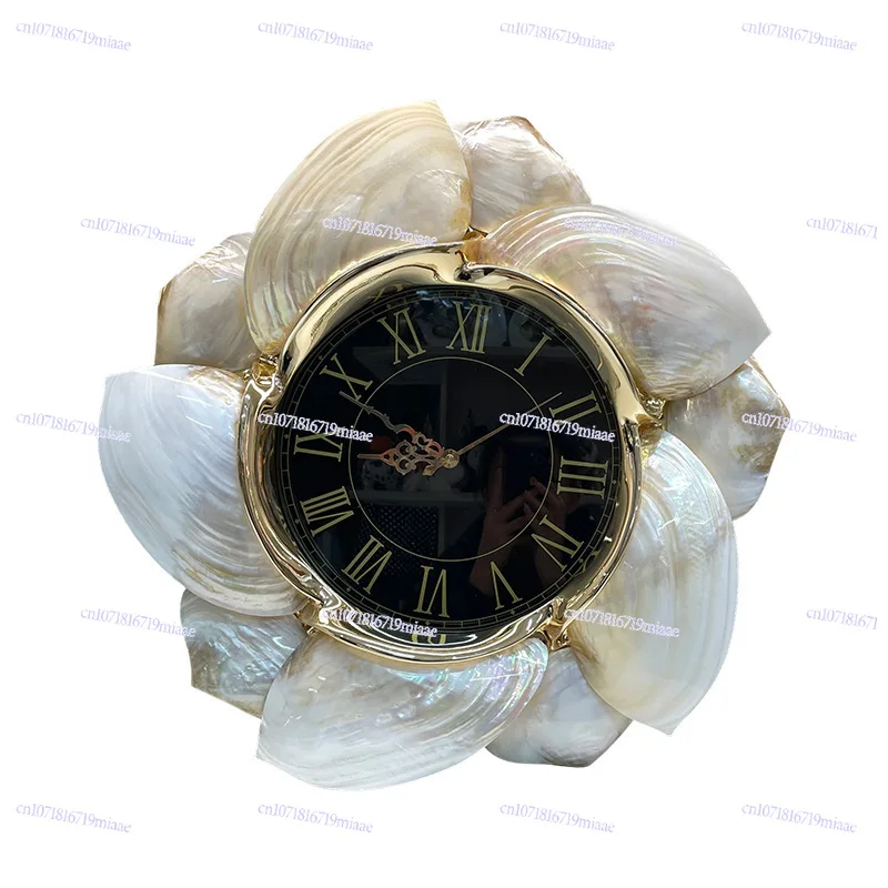 Rose Shell Wall Clock Silent Decoration Wall Decoration Living Room Office Ornament Clock