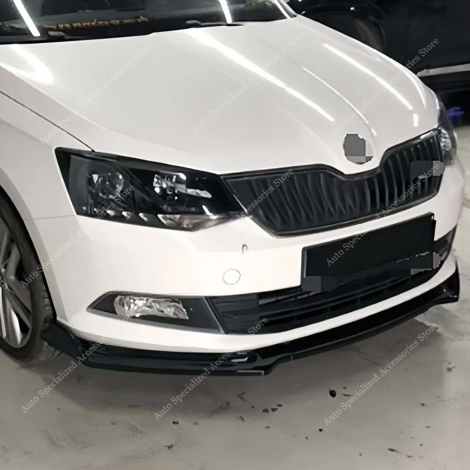 For Skoda Fabia MK3 Front Bumper Lip Spoiler Splitter Fabia 3 NJ TSI TDI MPI 2014-2021 BodyKits Accessories Diffuser Exterior