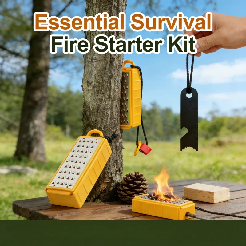 New Portable Outdoor Emergency Tinder Maker - Lightweight Fire Starter Survival Tool, Must-Have Cigarette Accessory for Men’s