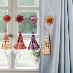 1Pc Tassel Hanging Rope Silk Sewing Tassels Trim Decorative Key Tassel for DIY Curtain Accessories Small Pendant Adhesive Tassel