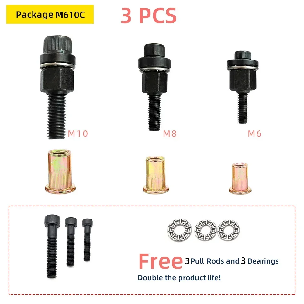 Klinknagel Moer Tool Boor Adapter M3 M4 M5 M6 M8 M10 Eenvoudige Installatie Elektrische Handleiding Draadloze Klinkhamer Metalen Kentekenplaat