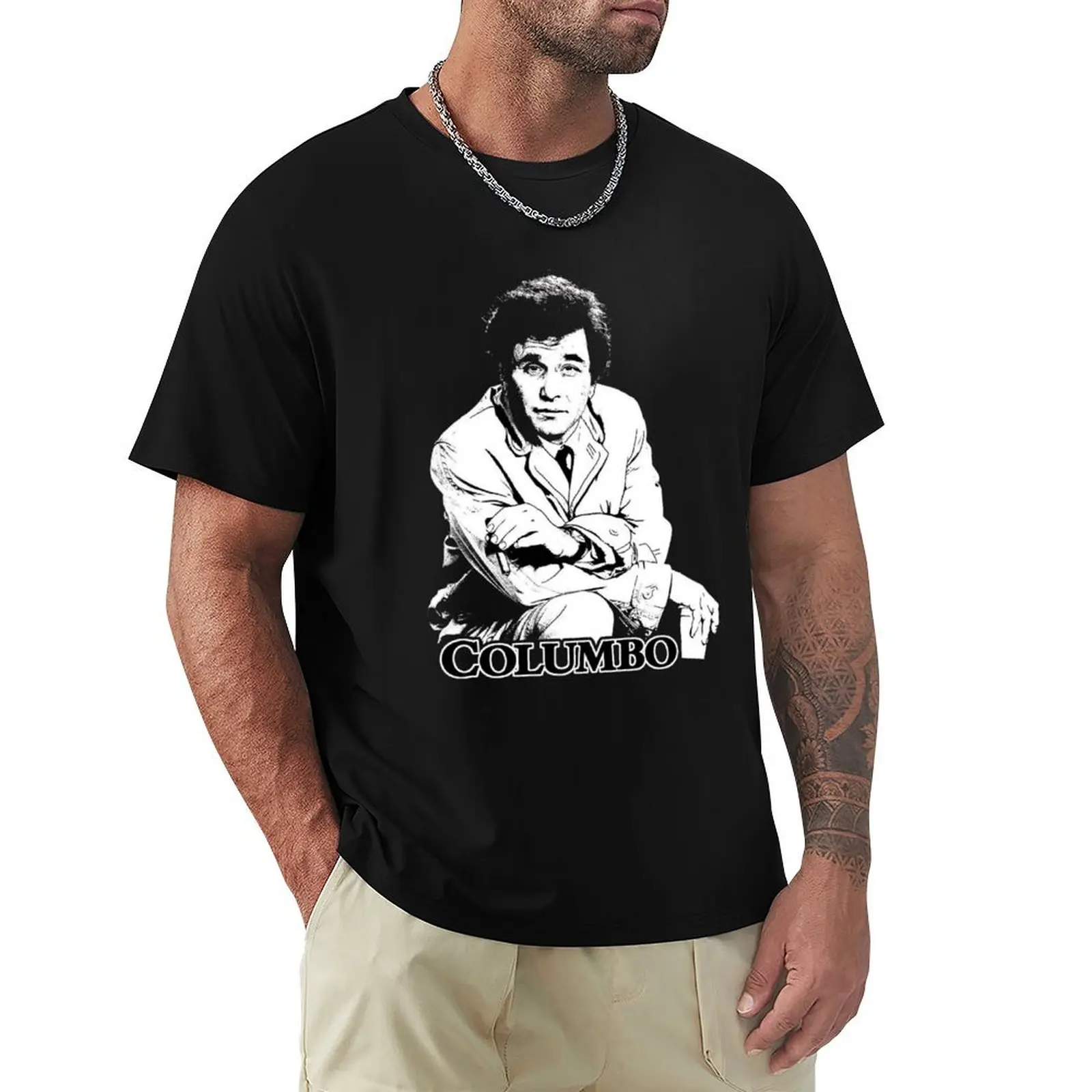 columbo T-Shirt Basic Breathable Solid Color T-Shirt