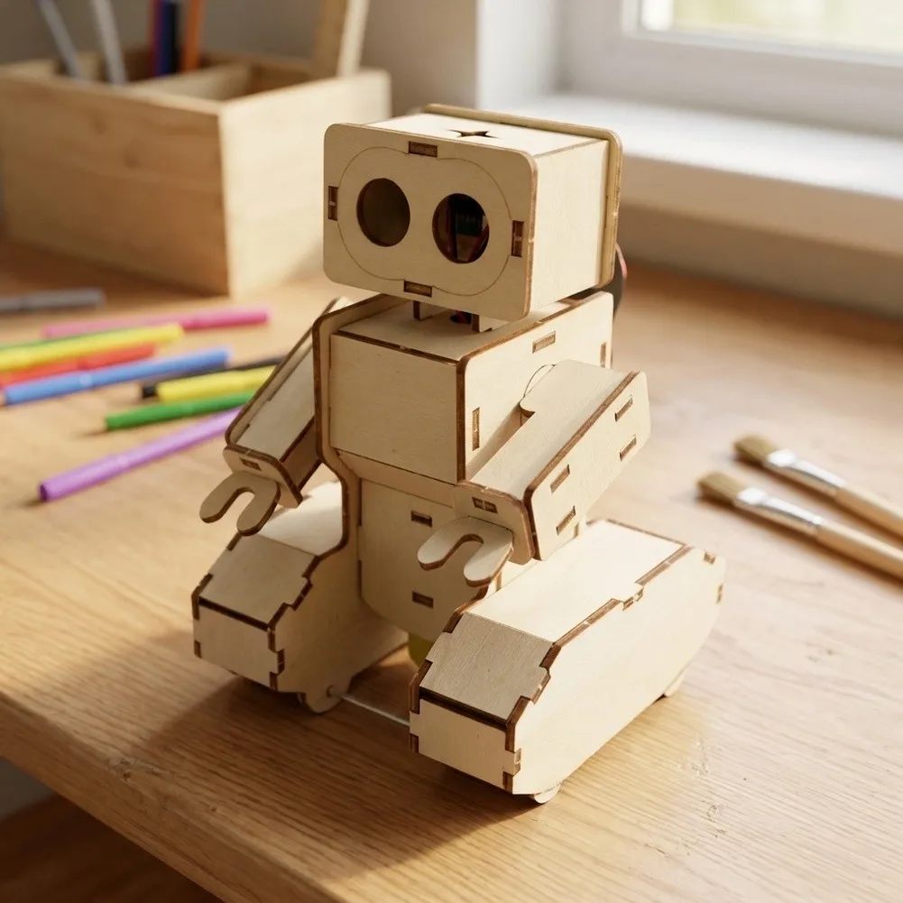 Wooden Robotics Kit for - Build a Functional Jumping Robot While Learning Core Physics and Mechanical Principles