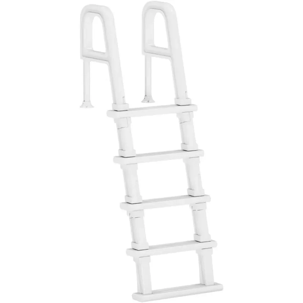 

Pool Ladder, 5-Step Pool Stairs with Double Handrails and Non-Slip Steps for 47“-54” Above Ground and In-Ground Pools, White