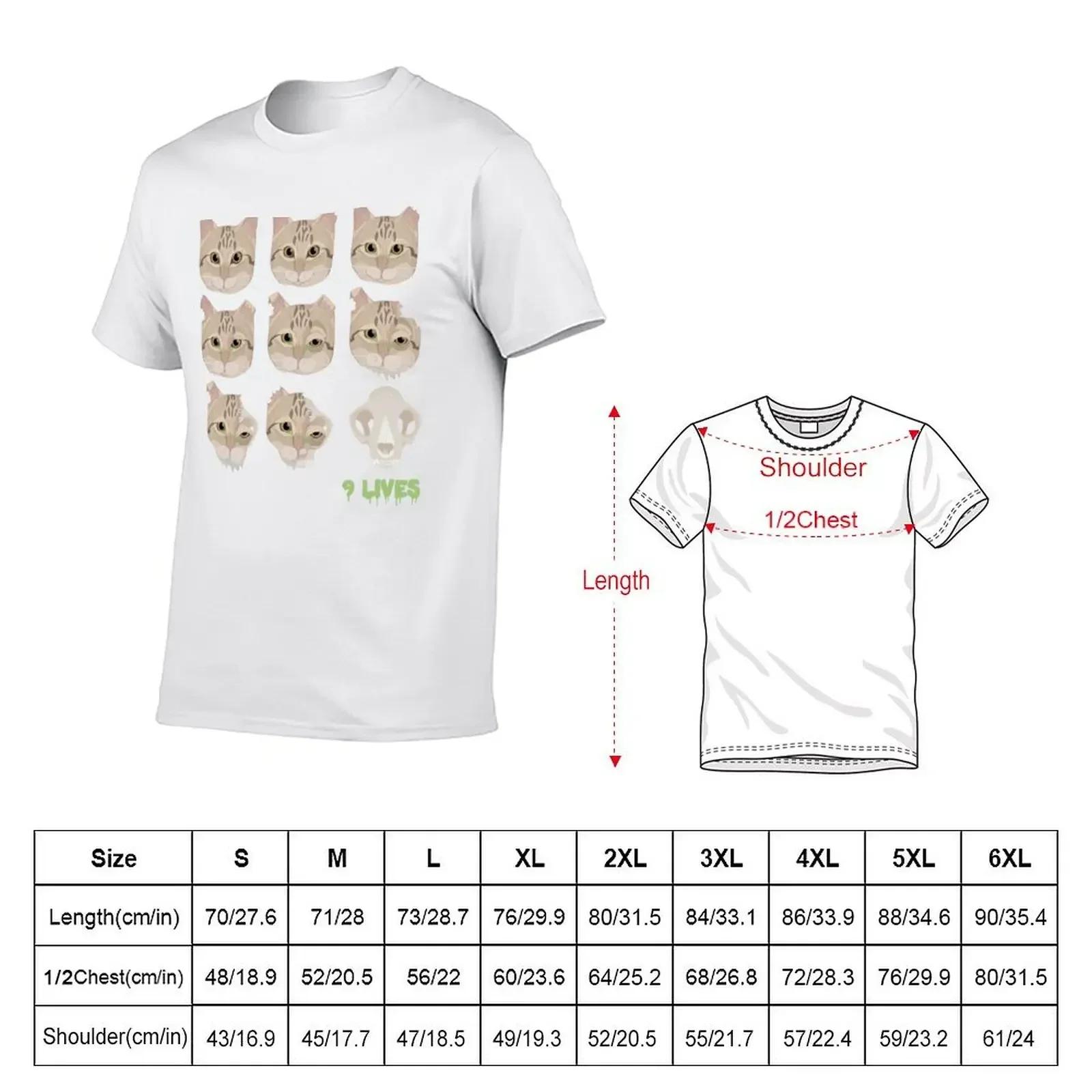 9 lives T-Shirt customizeds new edition mens designer t shirt