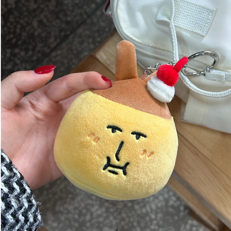 Instock coelho rosa chaveiro de pelúcia kawaii rosto engraçado vinil brinquedo de pelúcia anime figura boneca bonito pingente saco para meninas crianças