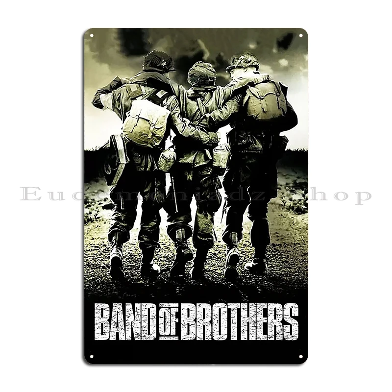 Band Of Brothers Poster Metal Plaque Cave Pub Club Classic Wall Plaque sebelum perang dunia A Bridge Too Far Tin Sign Posters