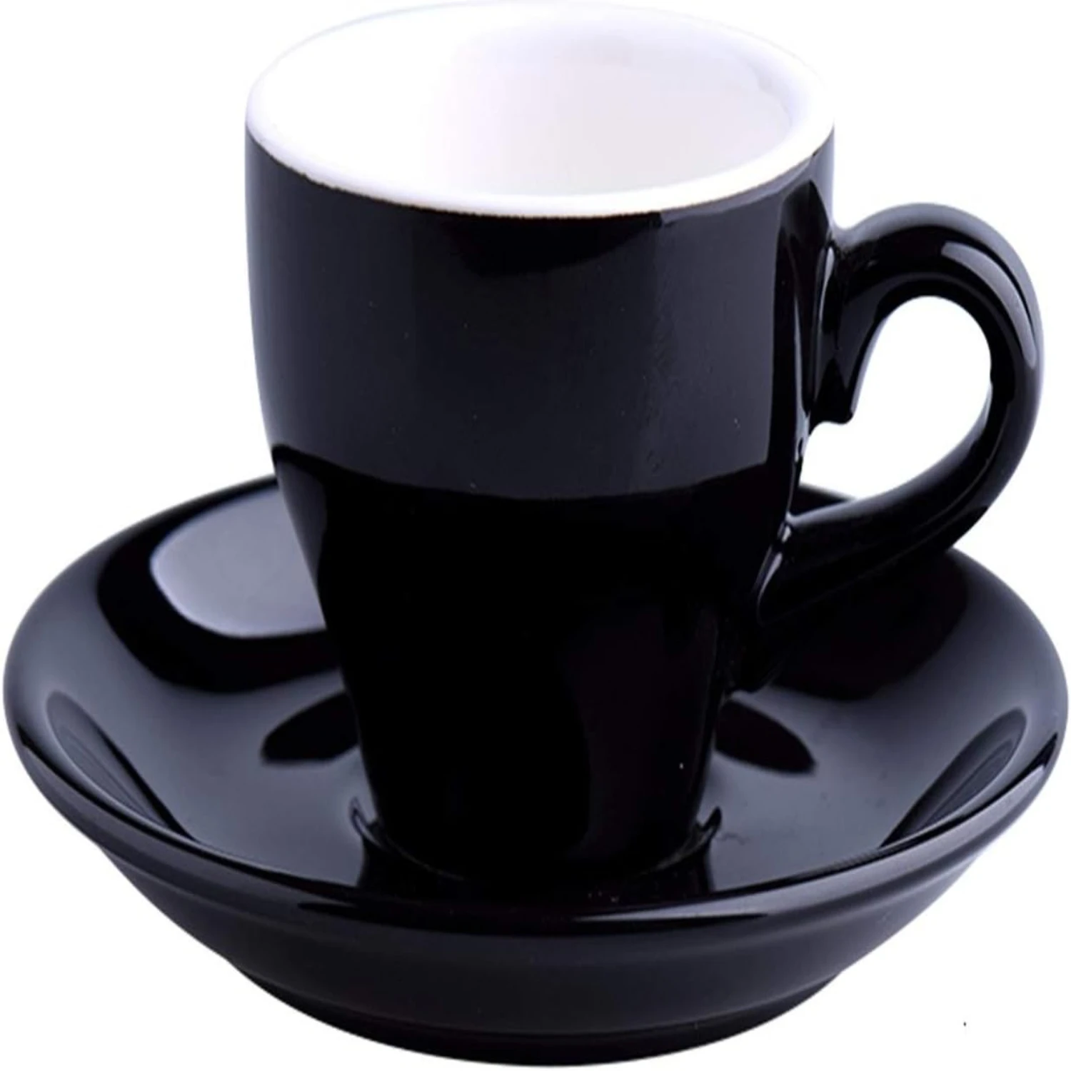 

Wholesale Purchase of Bold and Vibrant Red and Black Thick Ceramic Espresso Cups and Saucer Set for Creating Strong and Rich Cof