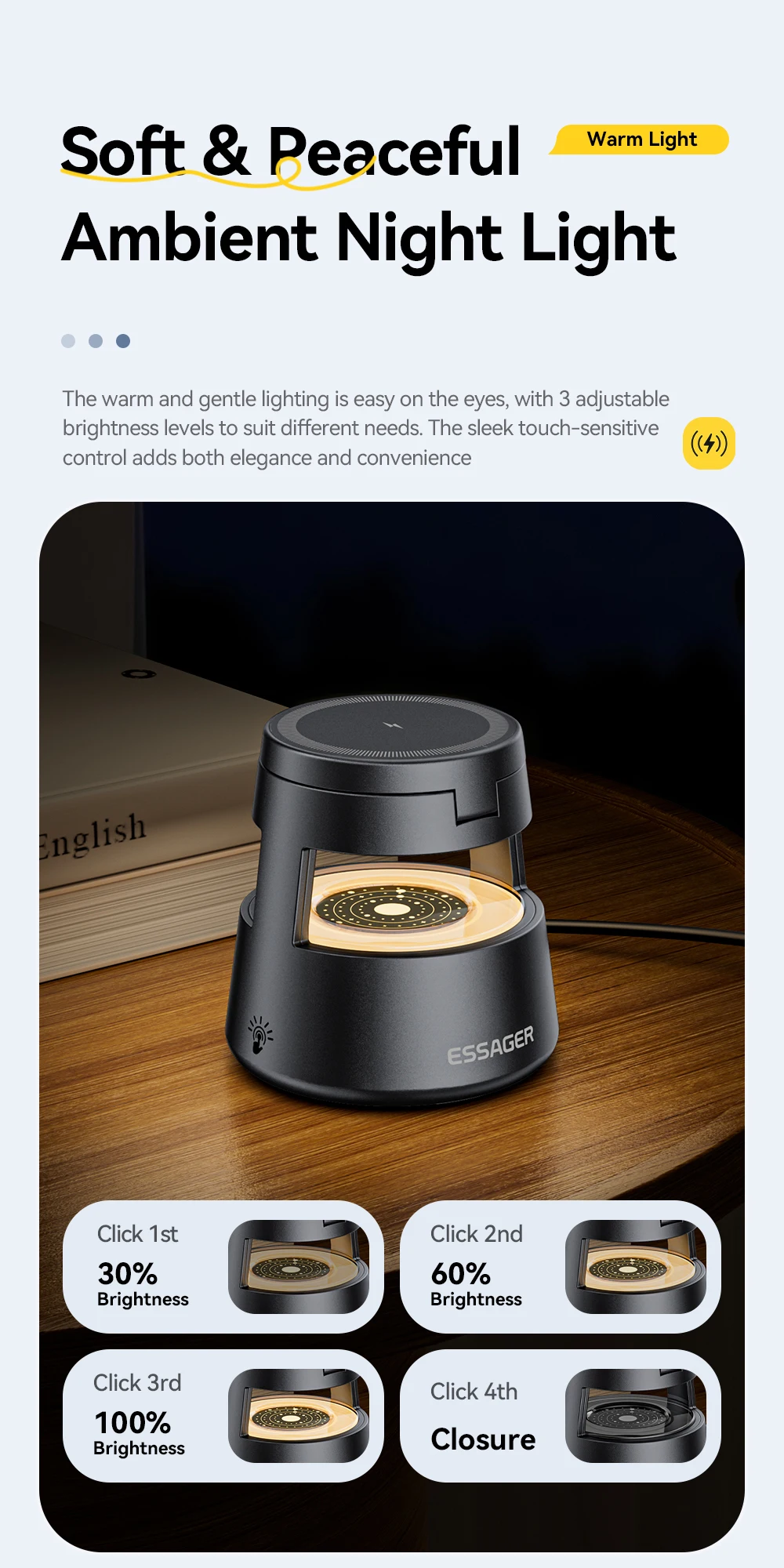 Essager 4 in 1 Magnetic Wireless Charger Stand for iPhone 16 15 14 13 12 Apple Watch 9 8 Airpods Pro 15W Fast Charging Station