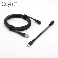 Cable Paracord y PET de doble manga USB-A a USB-C tipo C para teclado mecánico con aviador YC8.