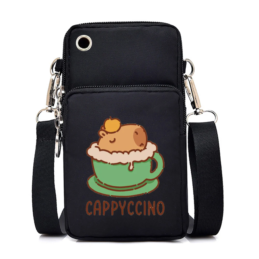 Cute Capybara Print Small Handbags Cartoon Women Crossbody Bags Harajuku Purse Shoulder Bag Teen Girls Mini Mobile Phone Bag