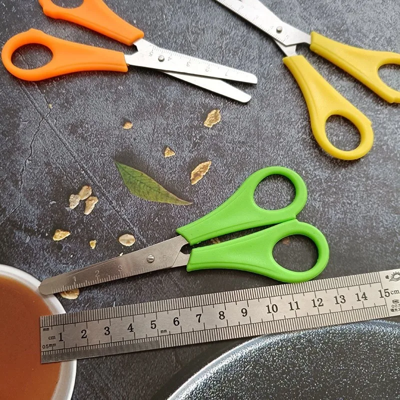 กรรไกร DIY กรรไกรทำด้วยมือความปลอดภัยไม้บรรทัดขนาดกรรไกรเครื่องเขียนนักเรียนโรงเรียนอุปกรณ์สำนักงานขนาดเครื่องเขียนเครื่องมือ