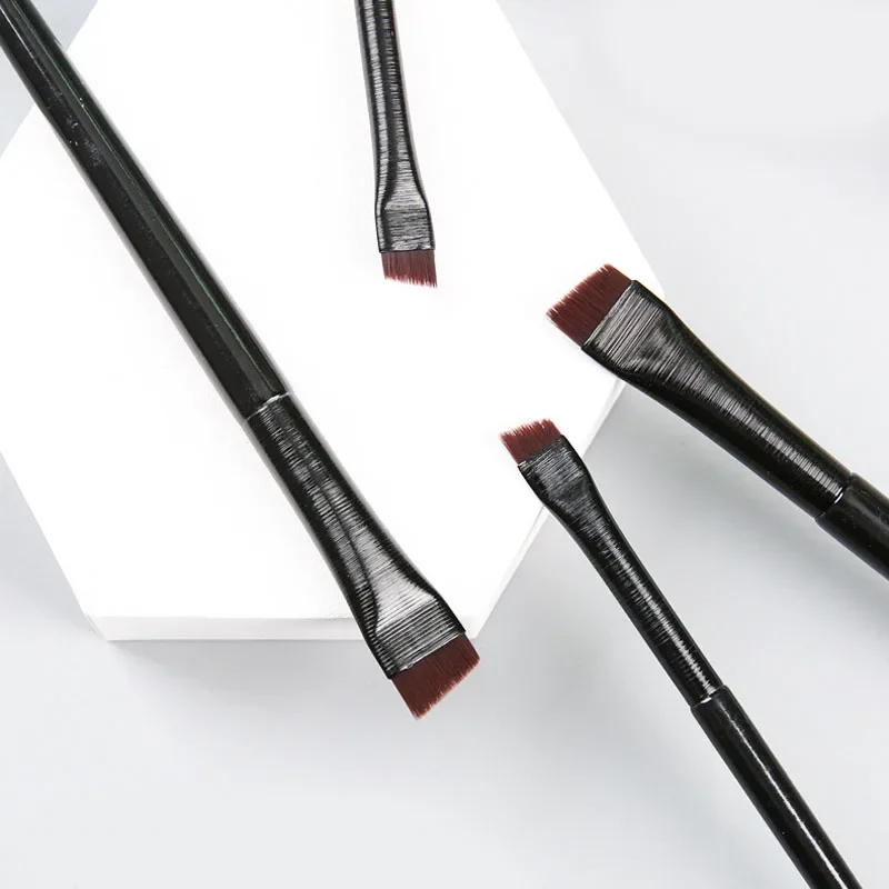 แปรงแต่งหน้ารุ่นอัพเกรด แปรงอายไลเนอร์แบบใบมีดบางเฉียบ แปรงเขียนคิ้วแบบแบน มุมเฉียงเล็ก