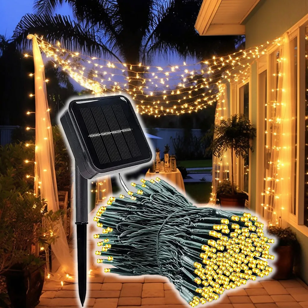 20-300 Led Solar String Light Fairy Garden Waterproof Outdoor Lamp 3V Garland For Christmas Xmas Holiday Party Home Decoration