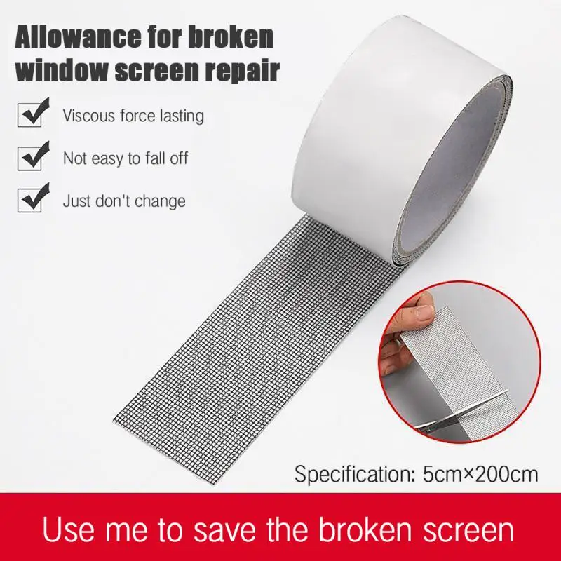 Window Net Anti-mosquito Mesh Screen Repair Tape Repair Broken Hole Window Waterproof Patch Net Self-adhesive Mesh Tape Tools